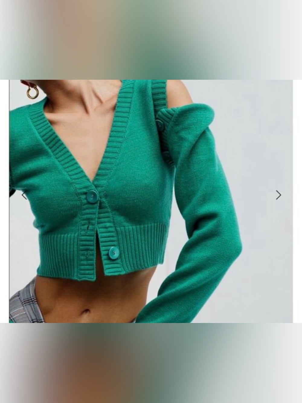 For love & lemons womens cable knit cropped cardigan size XS